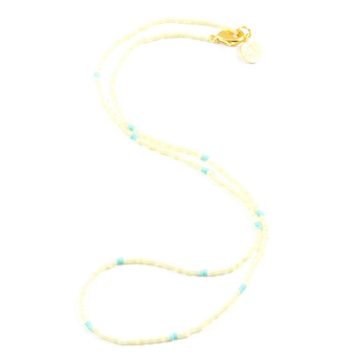 Pineapple w/ Teal Dot Necklace