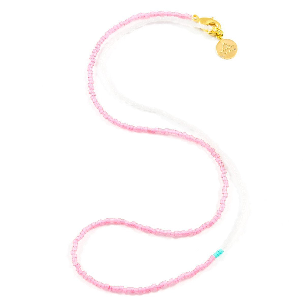 Sea Glass Pink Asymmetrical Necklace