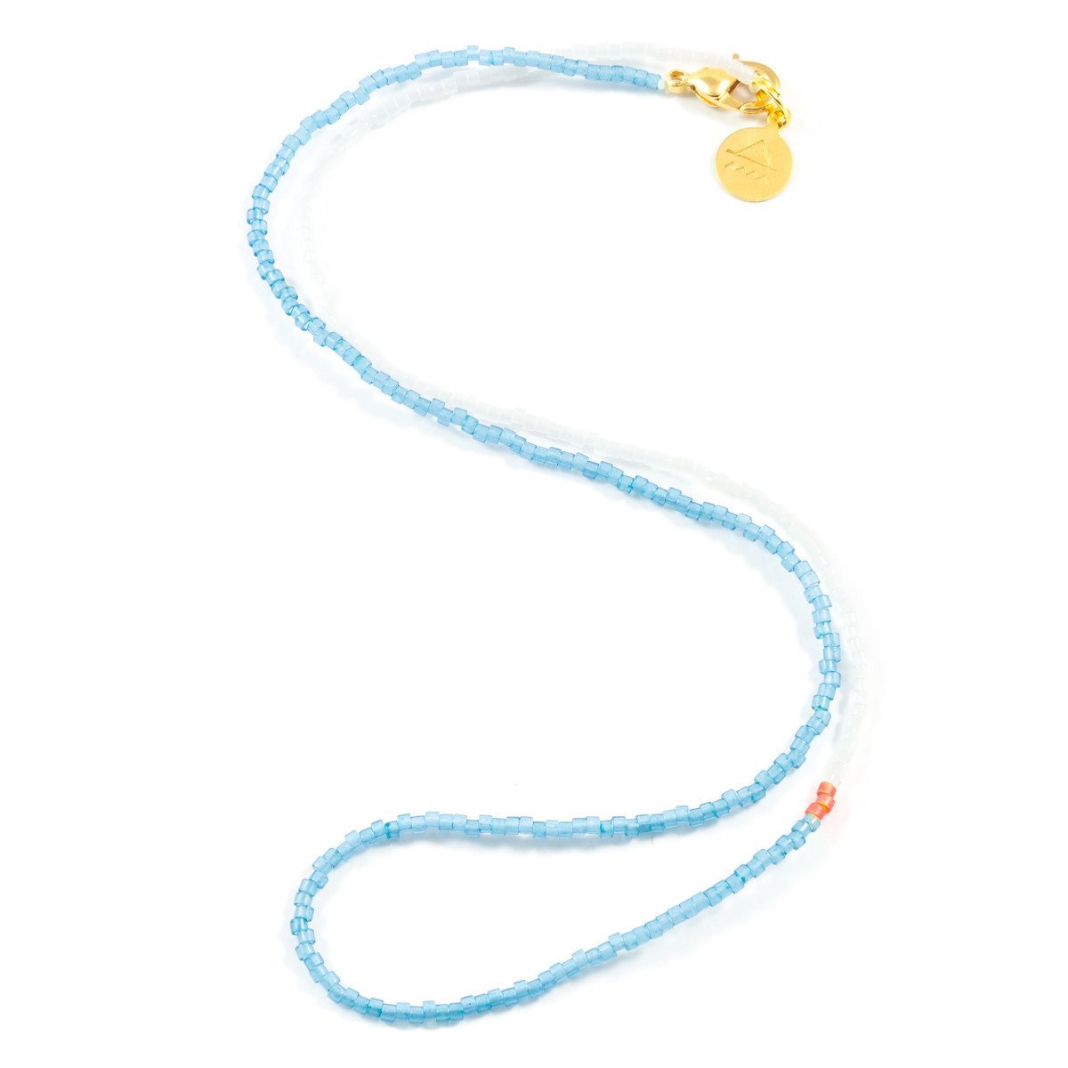 Sea Glass Blue Asymmetrical Necklace