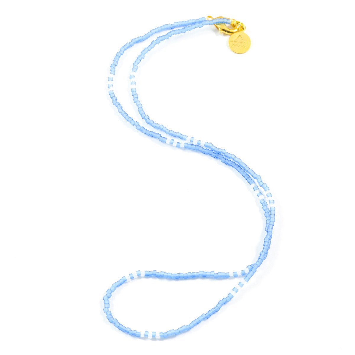 Sea Glass Blue Simple Statement Necklace