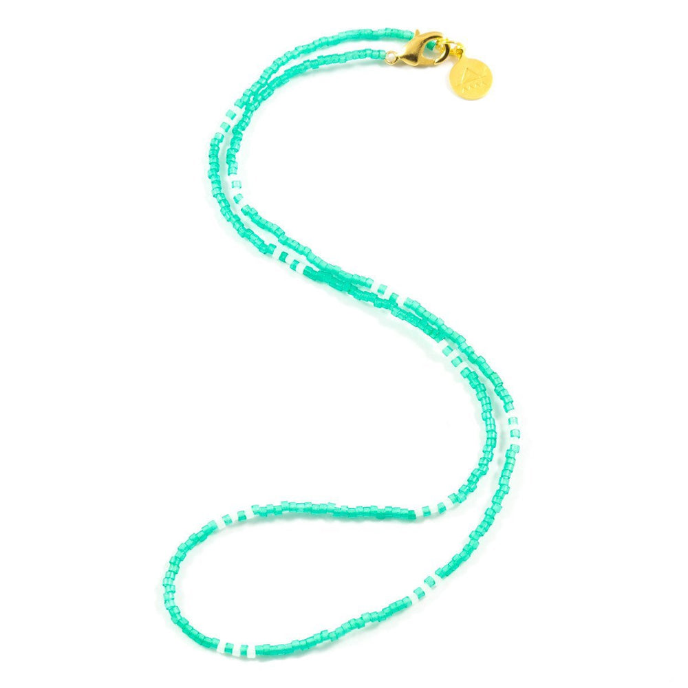 Sea Glass Teal Simple Statement Necklace