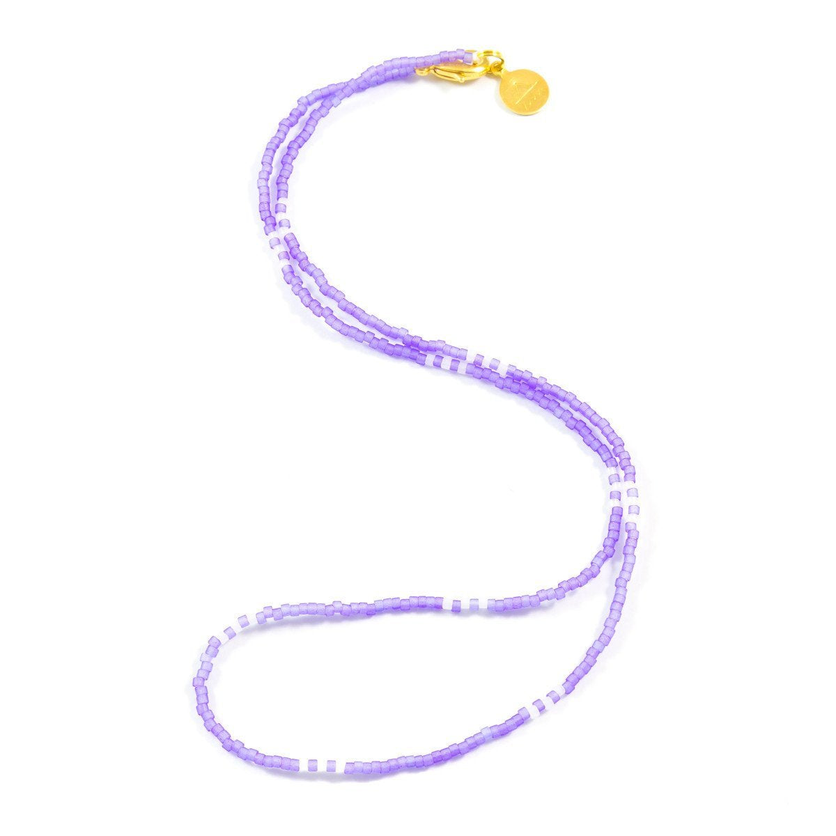 Sea Glass Purple Simple Statement Necklace