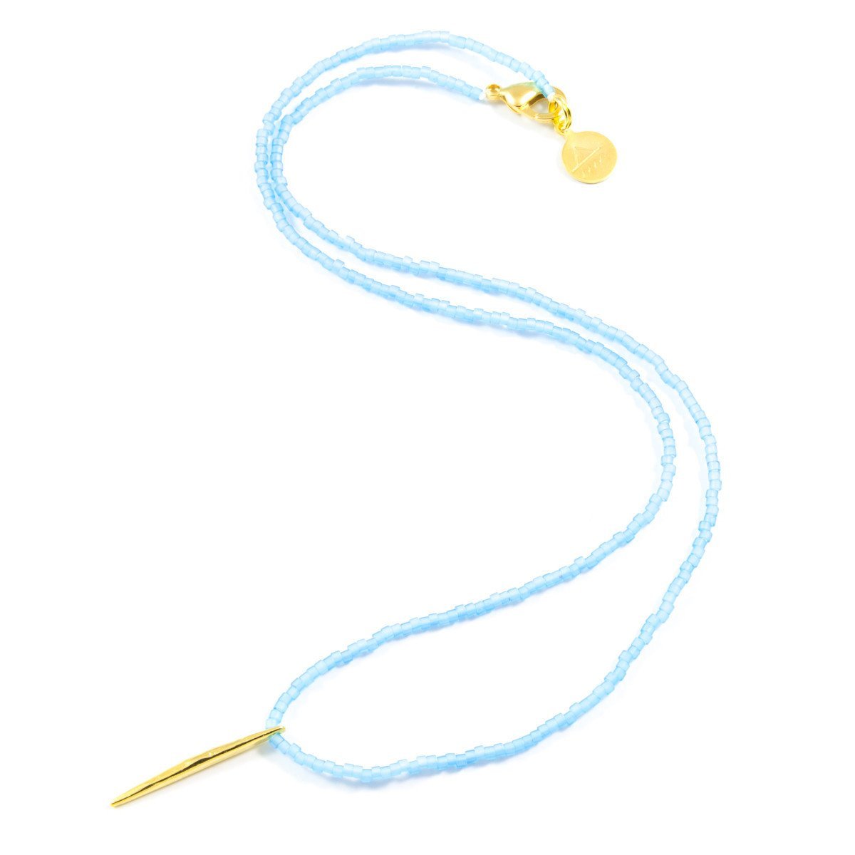 Sea Glass Aqua Spike Necklace