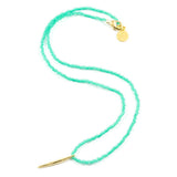 Sea Glass Teal Spike Necklace
