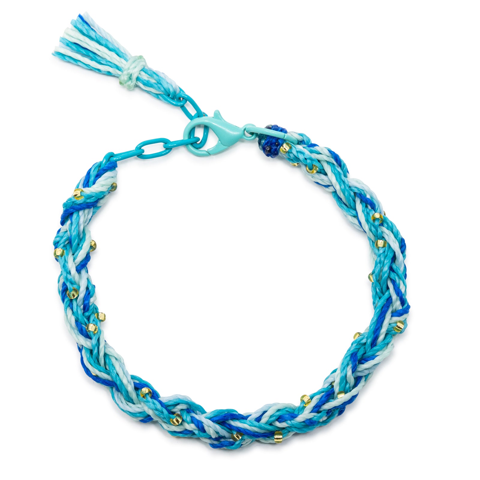 Teals & Blues Artisana Braid Bracelet