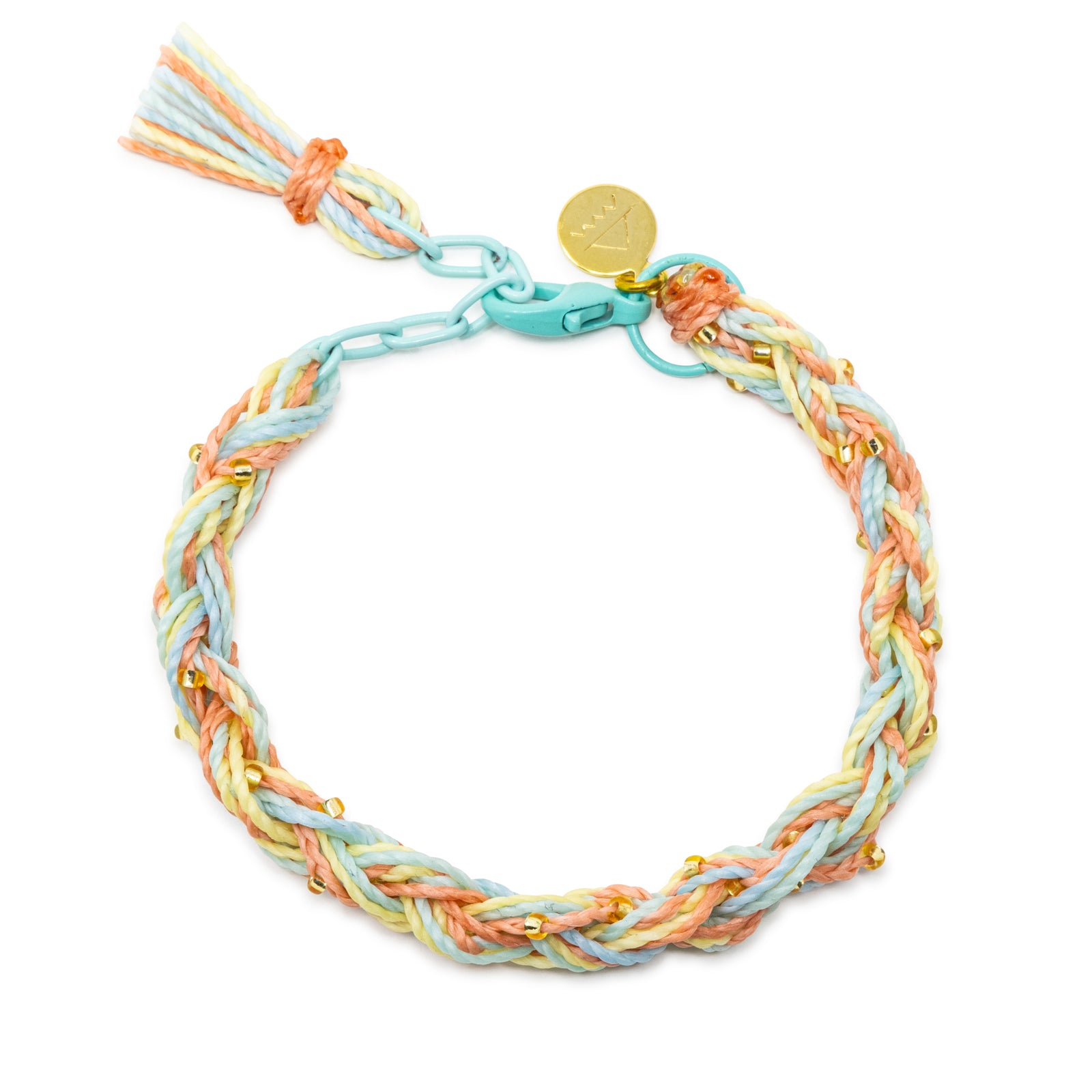 Coral Artisana Braid Bracelet