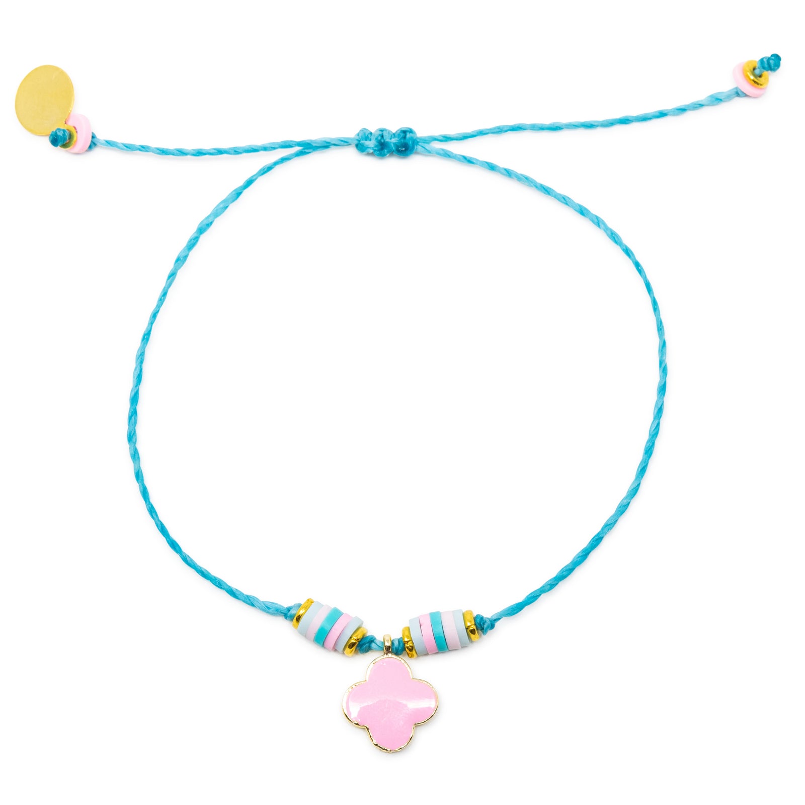 Light Pink Clover Charm Bracelet