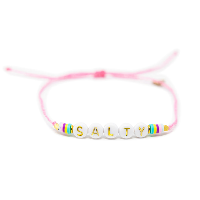 Pink SALTY Wear Your Heart Anklet in Gold