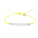 Yellow HAPPY Wear Your Heart Anklet in Silver