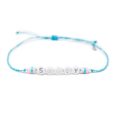 Teal SALTY Wear Your Heart Anklet in Silver