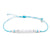 Teal SALTY Wear Your Heart Anklet in Silver