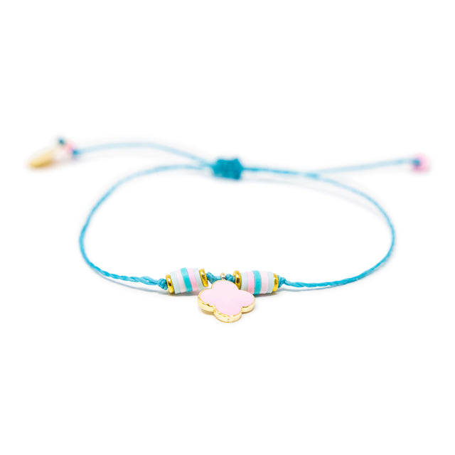 Light Pink Clover Charm Bracelet