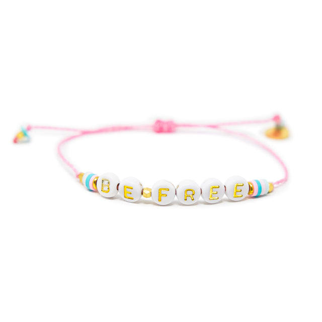 BE FREE Wear Your Heart Bracelet in Pink