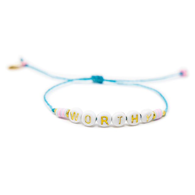WORTHY Wear Your Heart Bracelet in Teal