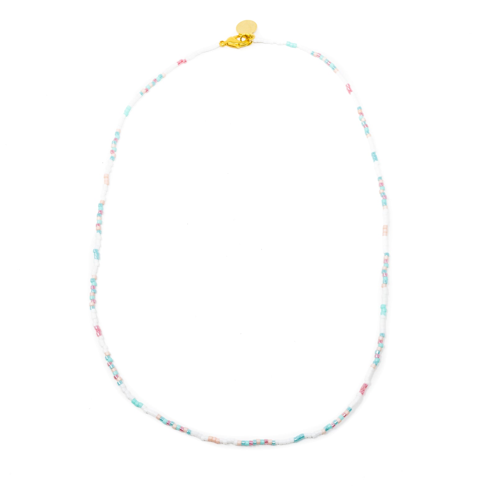 Pinks & Teals Pattern Wanderlust Necklace