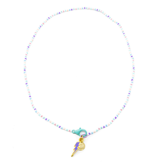 Thinking of You Lavendar Lightening Charm Necklace