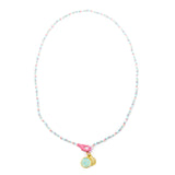 Thinking of You Sea Green Smiley Charm Necklace