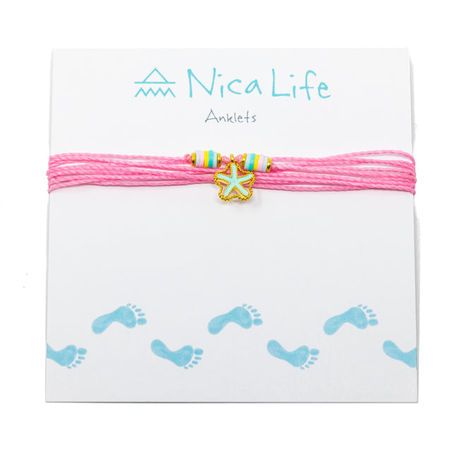 Sea Green Starfish Charm Anklet