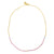 Pink Day at the Beach w/ Sparkle Gold Necklace