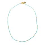 Seafoam & Sparkle Gold Simple Statement Necklace