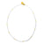 White & Sparkle Gold Simple Statement Necklace