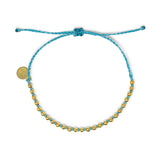 Teal & Gold Bead Alternating Bracelet
