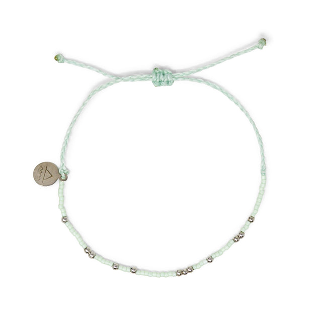 Cucumber & Silver Bead Bracelet