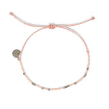 Coral & Silver Bead Bracelet