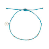 Teal & Silver Bead Bracelet