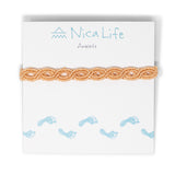 Peachy Double Wave Anklet