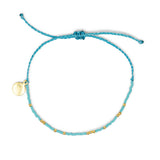 Teal & Gold Bead Bracelet