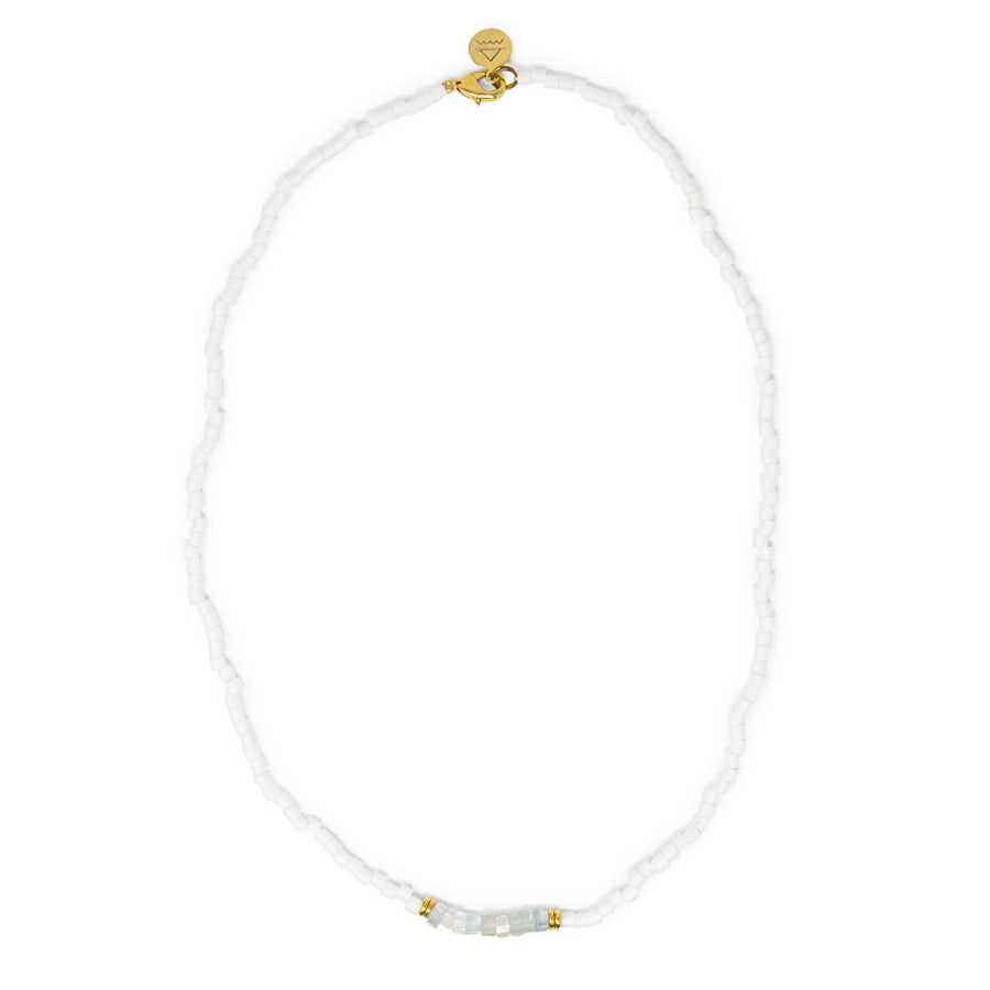 Aquamarine & Gold Intention Necklace