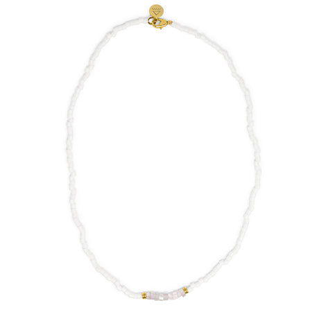 Rose Quartz & Gold Intention Necklace