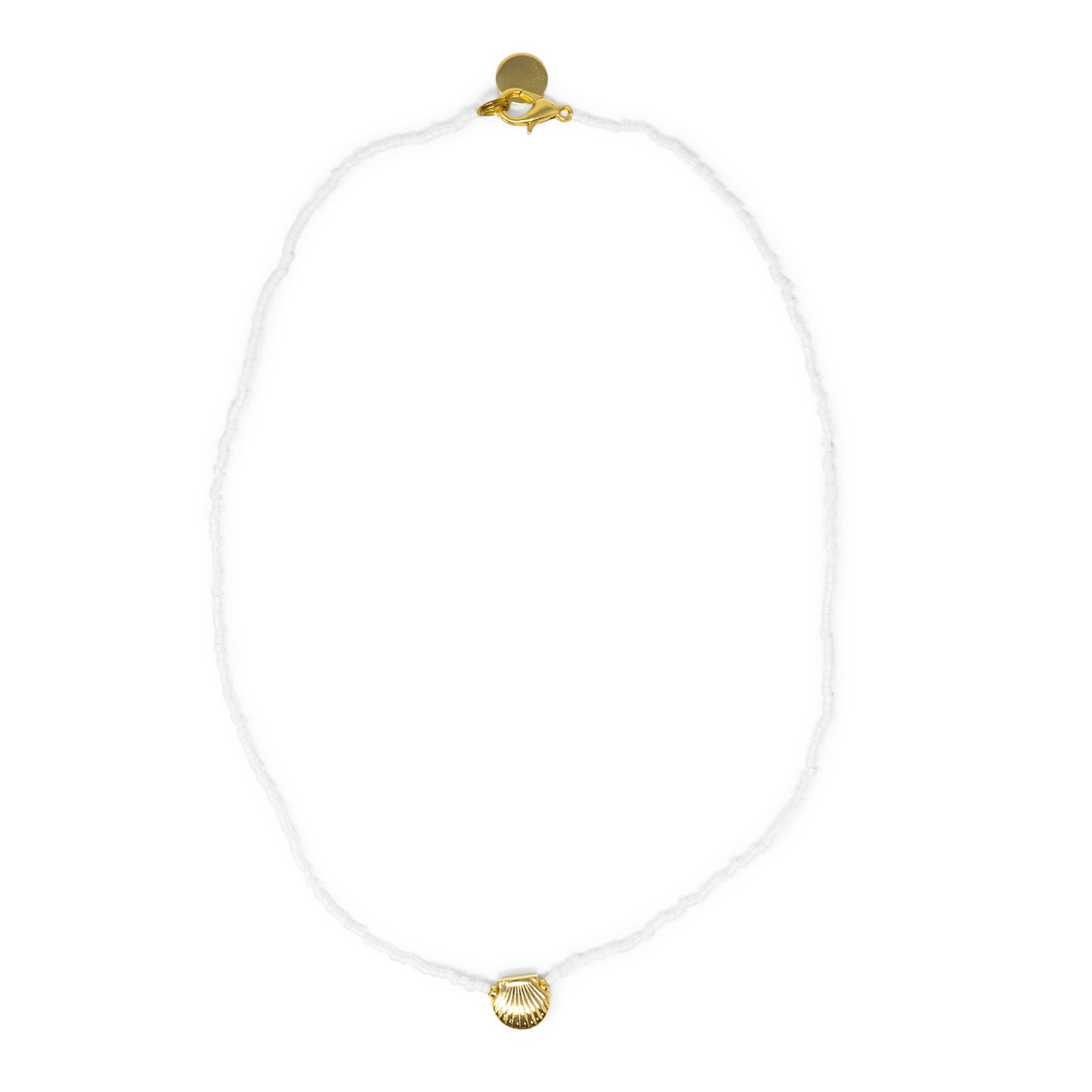 White & Gold Shell Necklace