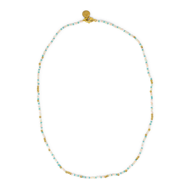 Playa & Gold Bead Necklace