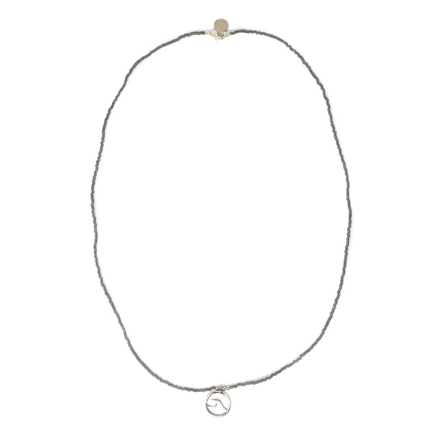 Denim & Silver Wave Charm
