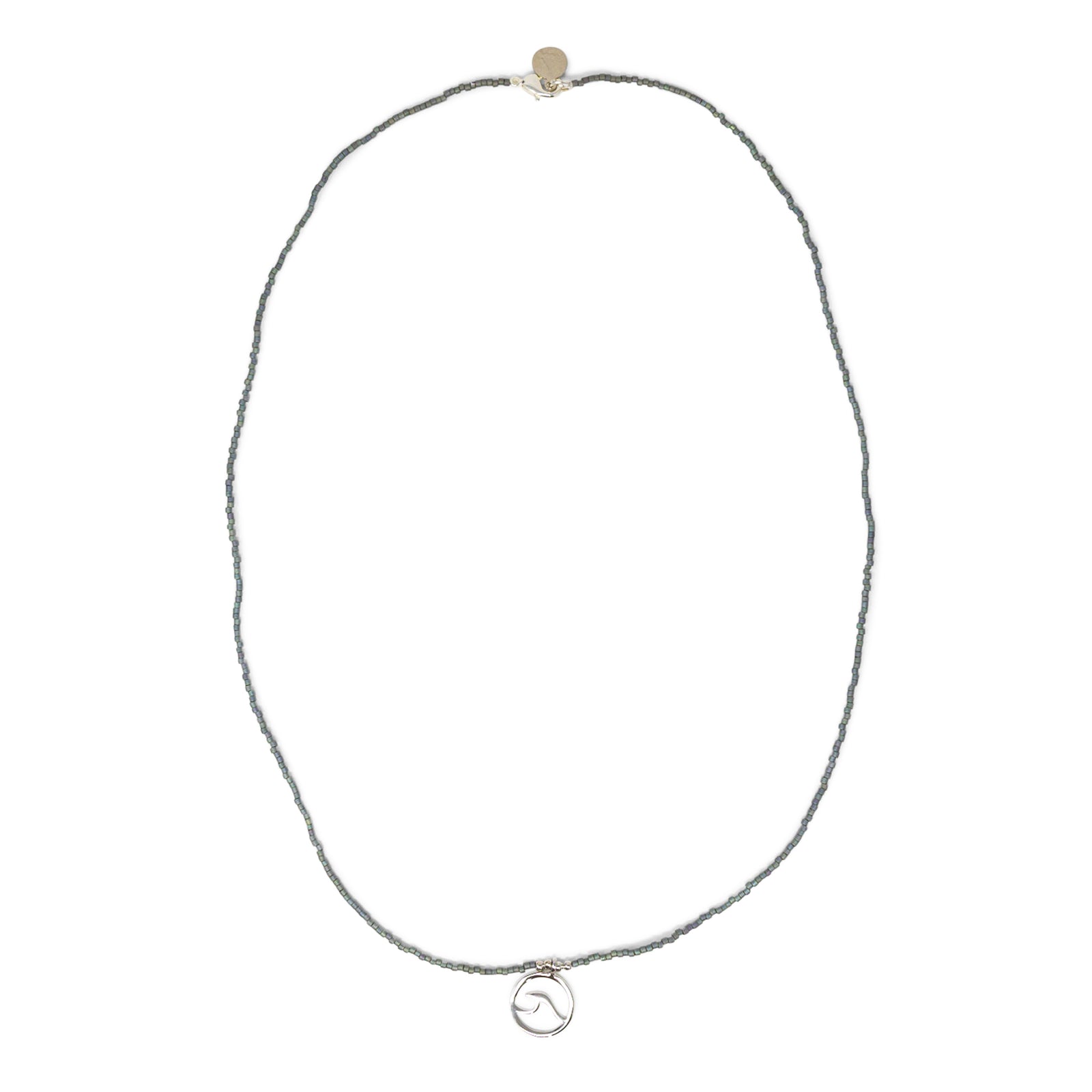 Denim & Silver Wave Charm