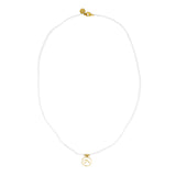 White & Gold Wave Charm