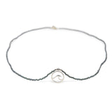Denim & Silver Wave Charm