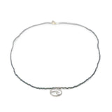 Denim & Silver Wave Charm