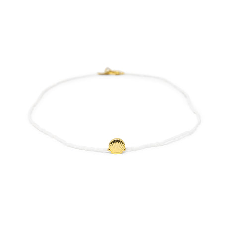 White & Gold Shell Necklace