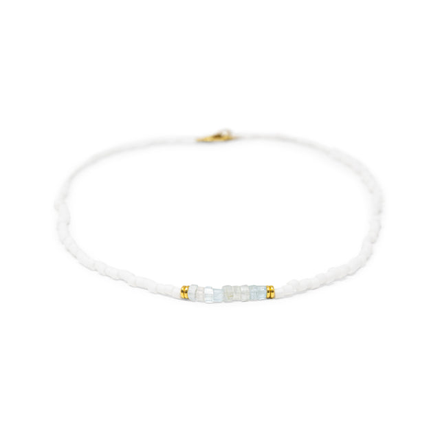 Aquamarine & Gold Intention Necklace