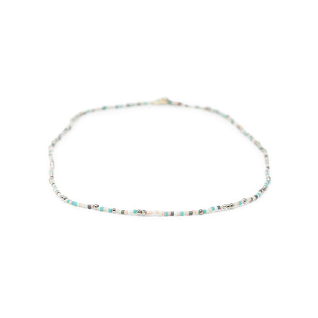Dessert Sunset & Silver Bead Necklace