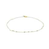 Cucumber & Gold Bead Necklace