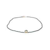 Denim & Silver Shell Necklace