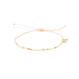 Peachy & Gold Bead Bracelet