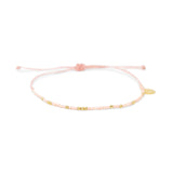Coral & Gold Bead Bracelet