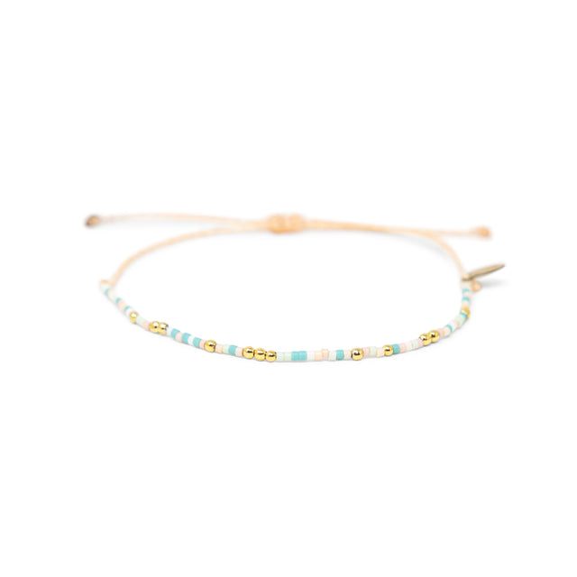 Playa & Gold Bead Bracelet