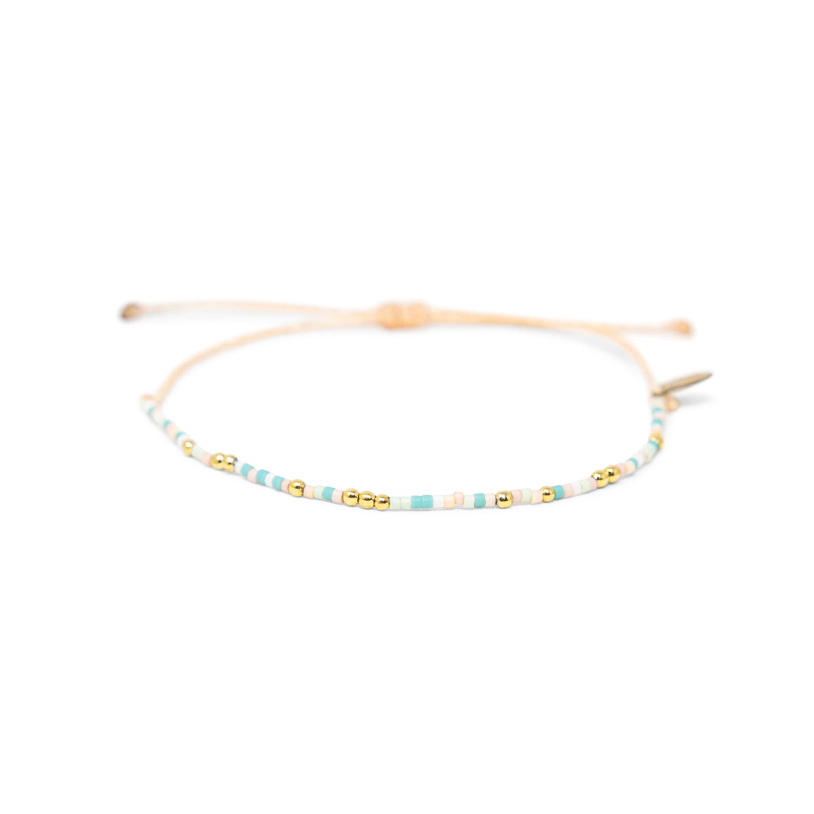 Playa & Gold Bead Bracelet