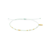 Cucumber & Gold Bead Bracelet